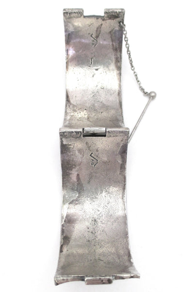 Guy Vidal 'leaves & morels' hinged bracelet