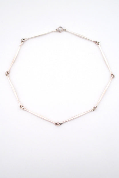 David Andersen Norway vintage Modernist silver long link chain rare