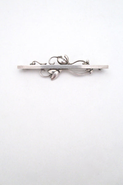 Georg Jensen Denmark vintage silver Art Deco bar pin brooch design Georg Jensen