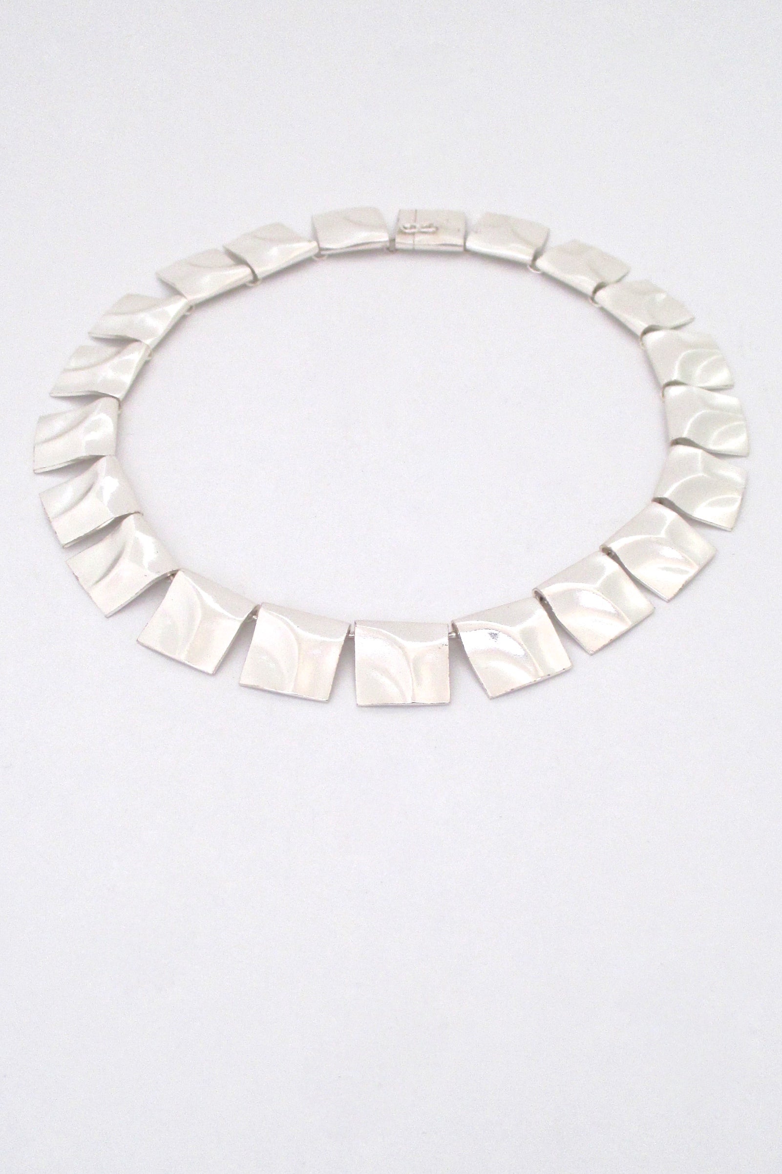 Bjorn Weckstrom for Lapponia Finland vintage silver Galactic Peaks link necklace