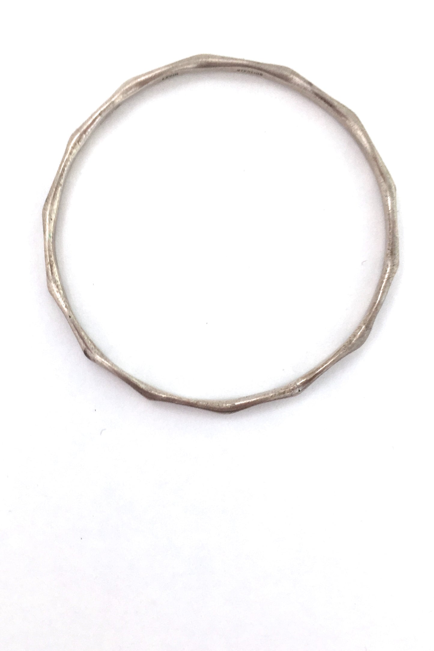 Ed Levin hammered silver bangle bracelet