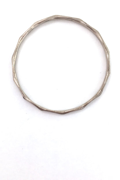 Ed Levin hammered silver bangle bracelet