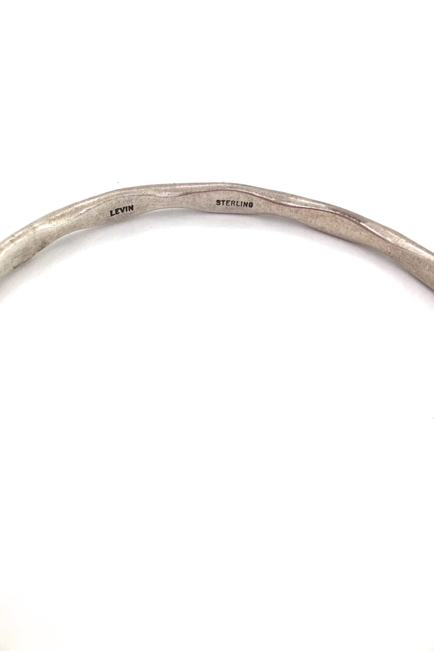 Ed Levin hammered silver bangle bracelet