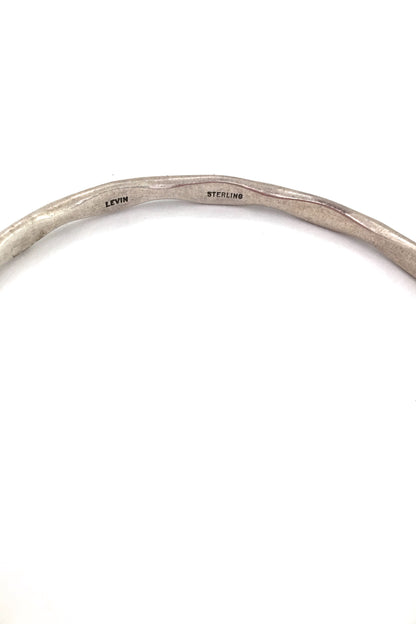 Ed Levin hammered silver bangle bracelet