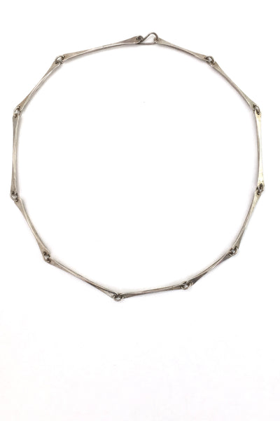 Ed Levin hammered silver long link chain