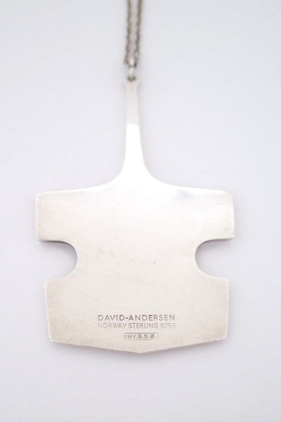 David Andersen heavy silver & enamel pendant by Bjørn Sigurd Østern