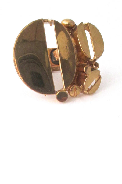 Jorma Laine Finland massive gilded bronze ring