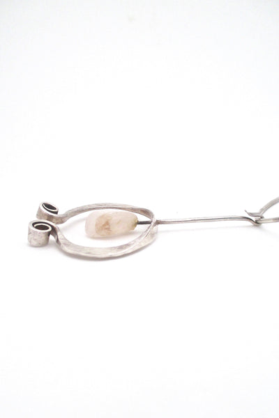 profile Tone Vigeland Plus Studio Norway vintage silver quartz pendant and neck ring necklace Scandinavian Modern design