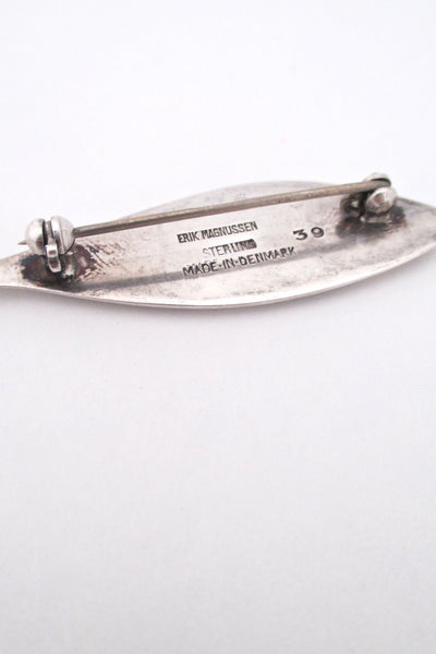 Erik Magnussen silver & enamel fish brooch - rare