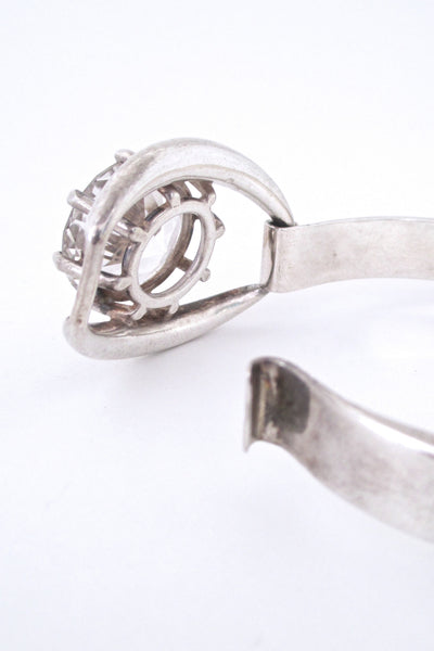 Franz Scheurle large silver & rock crystal bracelet