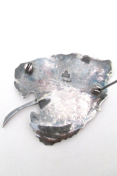Anton Michelsen naturalistic leaf brooch ~ Gertrud Engel