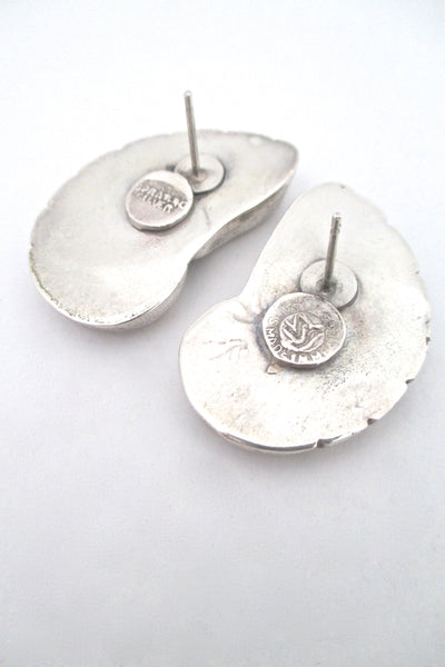 William Spratling nautilus / shell earrings ~ post backs