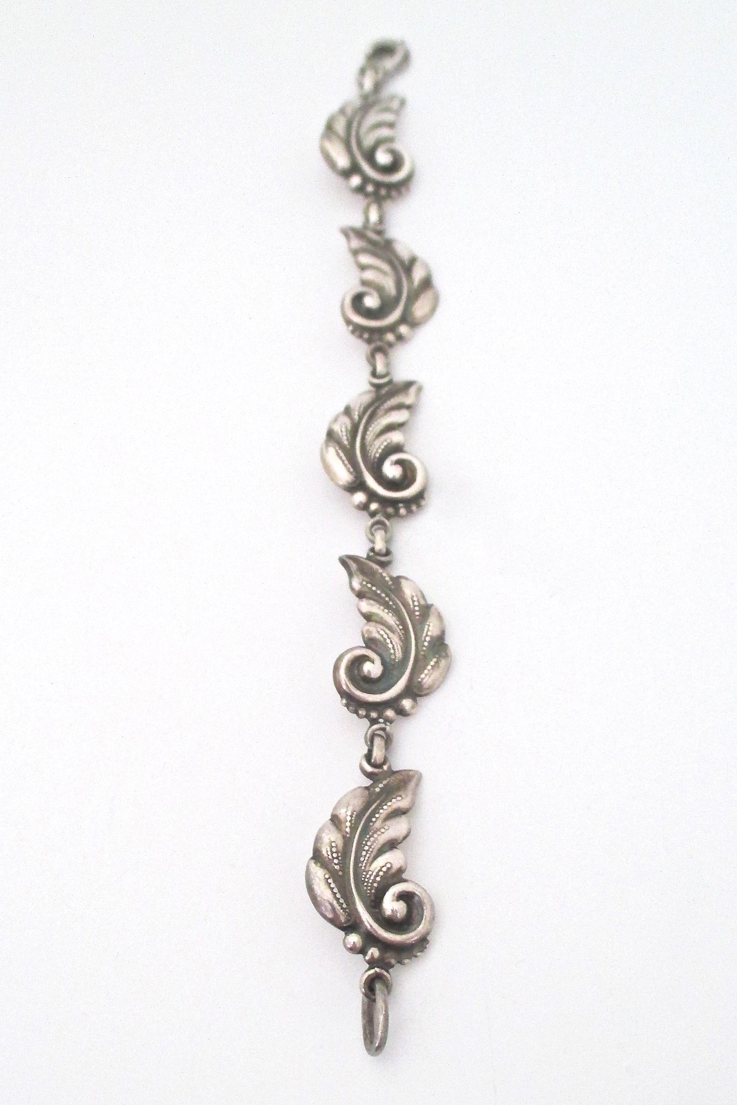 Carl Poul Petersen silver leaf link bracelet - rare