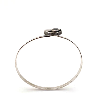 profile Sten and Laine Finland vintage silver rock crystal bracelet Karl Laine 1978 Scandinavian Modernist jewelry design