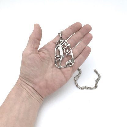Carl Poul Petersen large figural pendant necklace