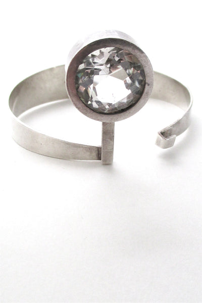 Elis Kauppi for Kupittaan Kulta Finland vintage modernist iconic silver bracelet book piece