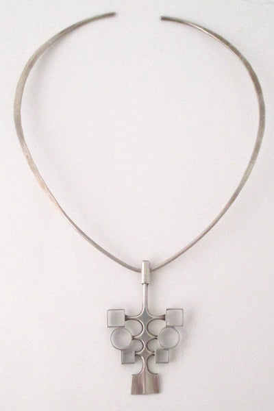 David Andersen Norway sterling silver neck ring / pendant at Samantha Howard Vintage
