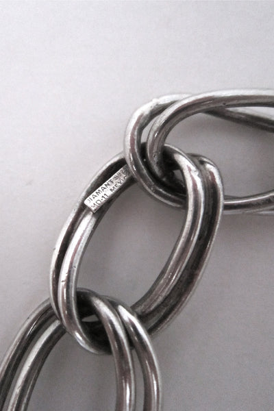 long sterling double link necklace