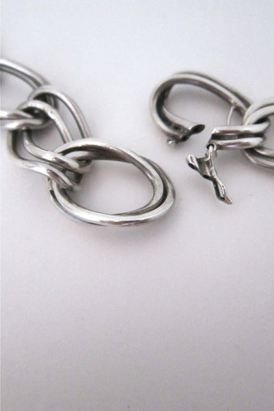 long sterling double link necklace