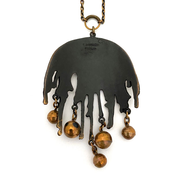 Pentti Sarpaneva kinetic bronze necklace