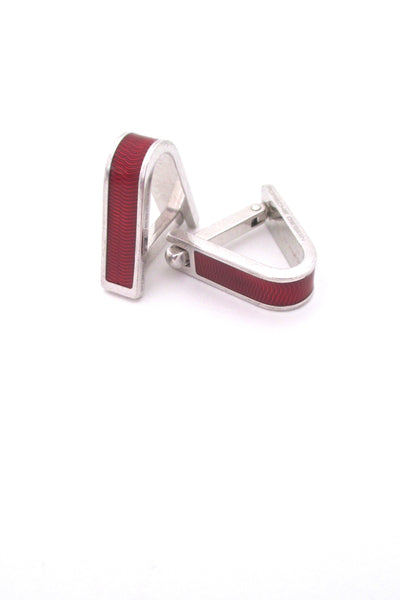 Porsche Design sterling & enamel Delta culfflinks