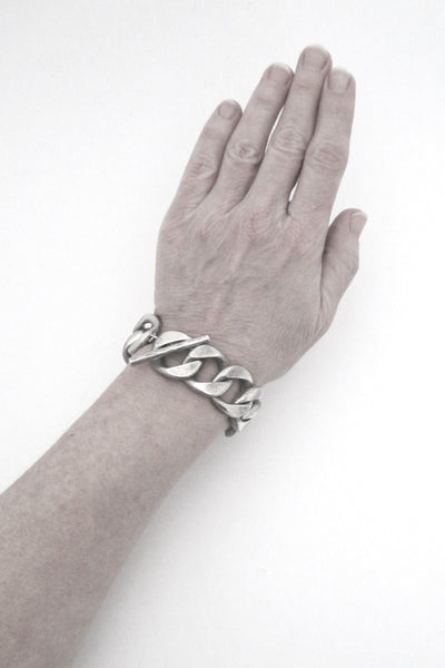 Walter Schluep heavy silver link bracelet ~ rare