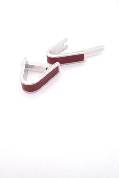 Porsche Design sterling & enamel Delta culfflinks
