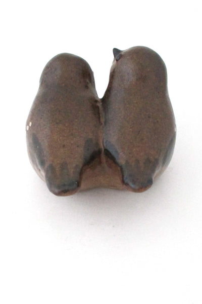 Tommy Kakinuma Canada studio pottery vintage stoneware birds sculpture 