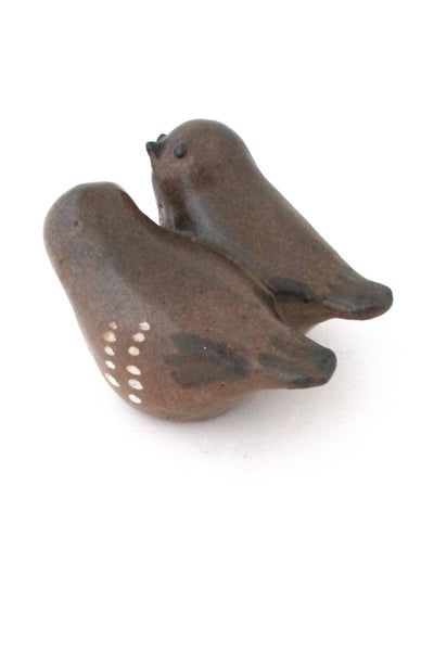 Tommy Kakinuma Canada studio pottery vintage stoneware birds sculpture 