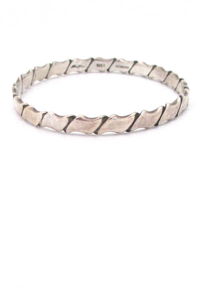 Hans Hansen folded silver bangle