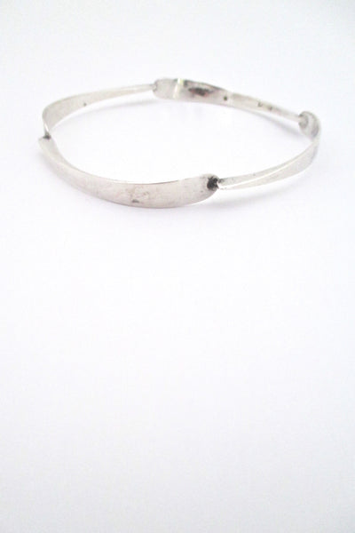 Jean Lasnier USA vintage mid century studio made silver bangle bracelet