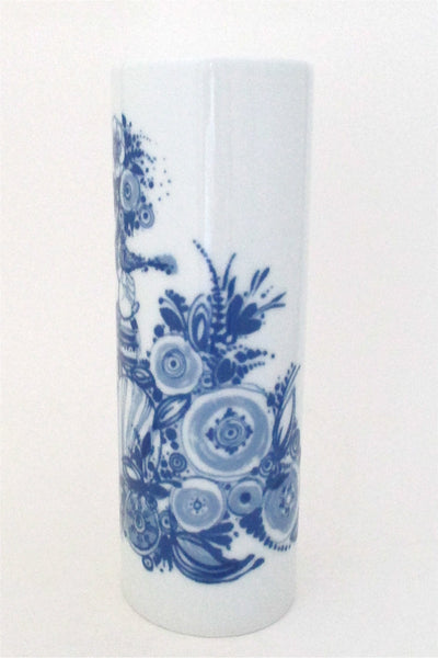 Bjorn Wiinblad for Rosenthal pale blue woman porcelain vase