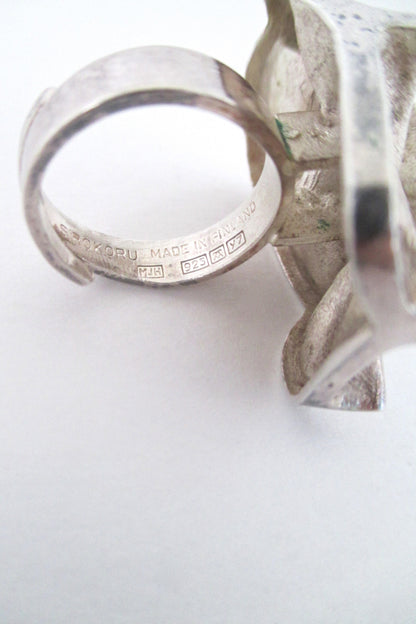 Matti Hyvarinen massive sculptural ring, 1976