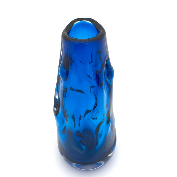 Whitefriars large Knobbly vase ~ Kingfisher Blue