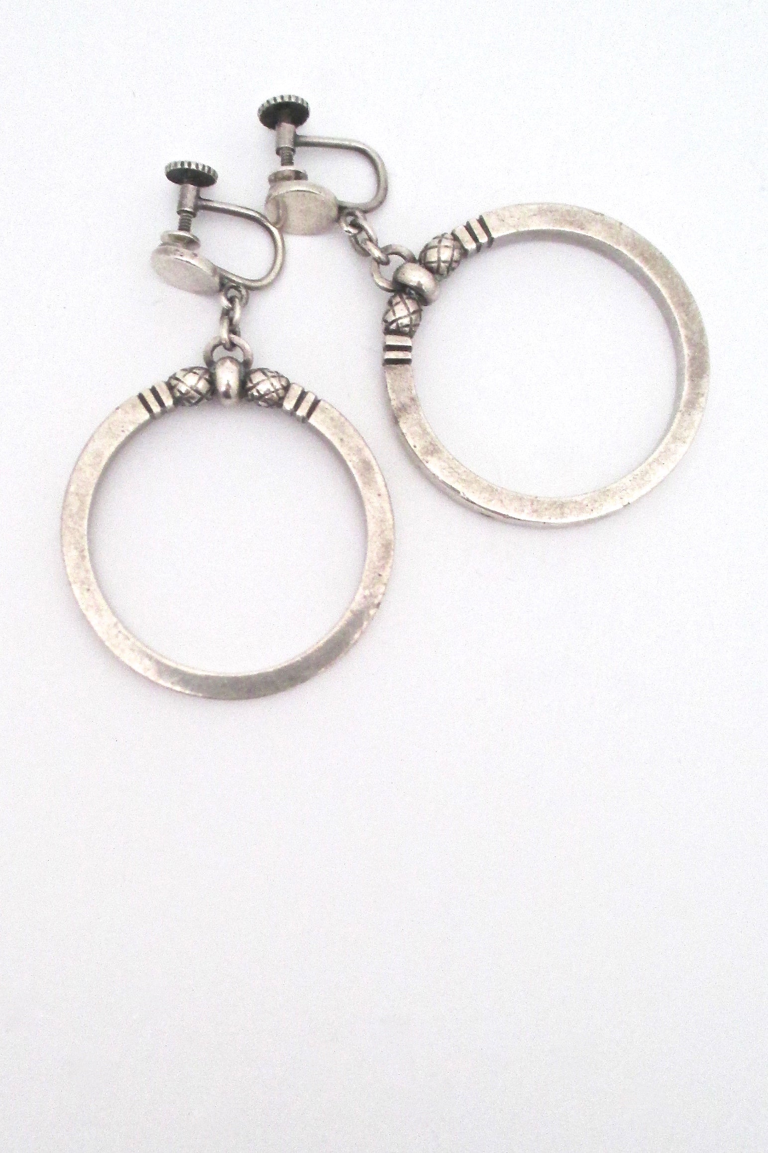Georg Jensen Denmark vintage silver Acorn earrings 121 by Johan Rohde