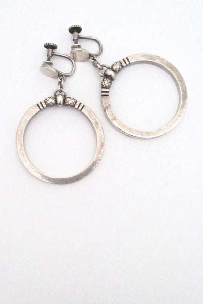 Georg Jensen Denmark vintage silver Acorn earrings 121 by Johan Rohde