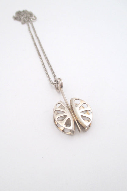 Elis Kauppi dimensional silver pendant