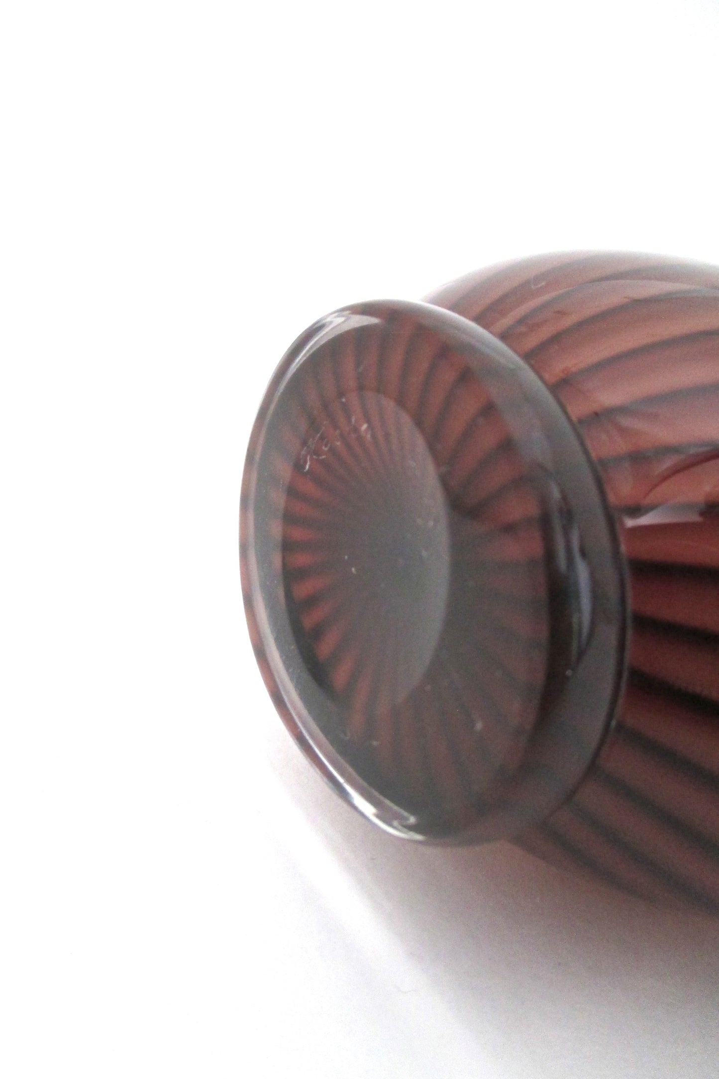 signature Kosta Sweden vintage Colora blown cased glass vase Vicke Lindstrand signed Scandinavian Modern design