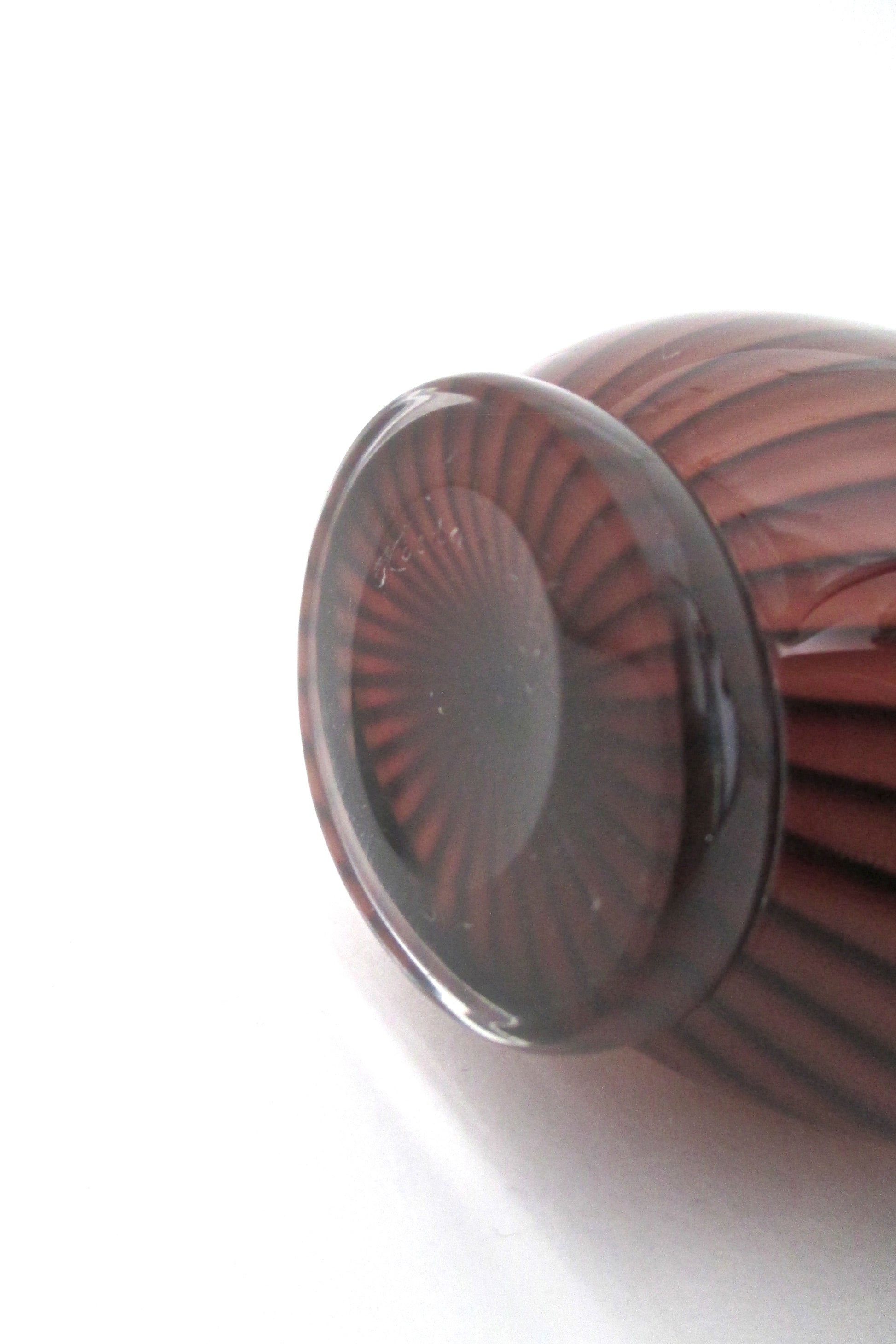 signature Kosta Sweden vintage Colora blown cased glass vase Vicke Lindstrand signed Scandinavian Modern design