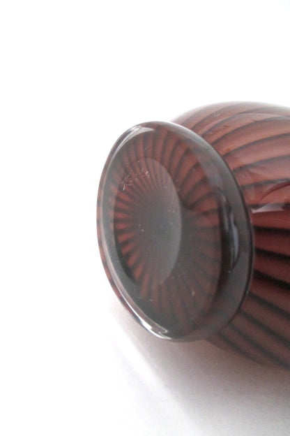 signature Kosta Sweden vintage Colora blown cased glass vase Vicke Lindstrand signed Scandinavian Modern design