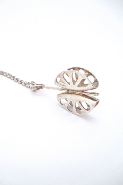 Elis Kauppi dimensional silver pendant