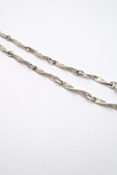Georg Jensen long spiral link silver chain necklace #283C