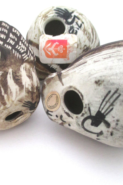 Gustavsberg complete set of owls by Edvard Lindahl