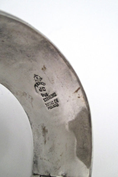 Taxco large silver clamper bracelet