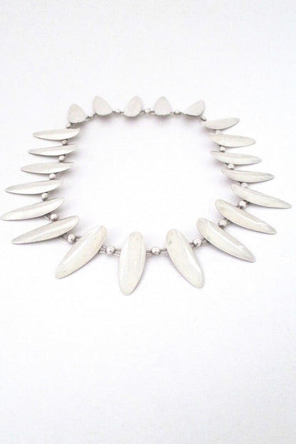 Arne Johansen Denmark vintage Scandinavian Modernist sterling silver necklace