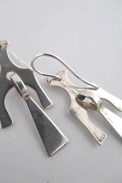 David-Andersen kinetic silver drop earrings