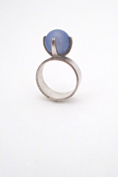 Elis Kauppi chalcedony sphere ring
