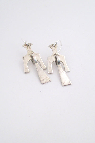 David-Andersen kinetic silver drop earrings