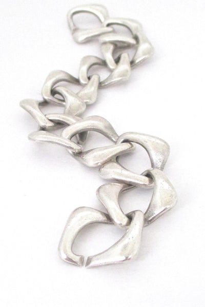 Yves St Laurent vintage sterling silver heavy chain link bracelet