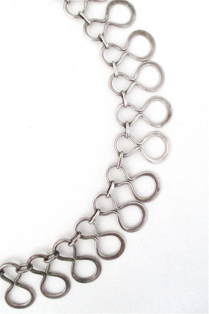 Just Andersen Denmark vintage Scandinavian Modernist silver necklace